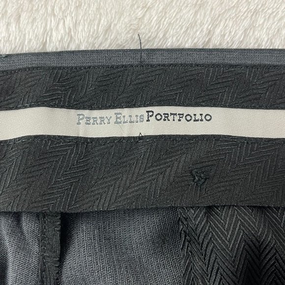 Perry Ellis Portfolio Travel Luxe Dress Pants Mens 34X30 (35x27.5)‎ Gray No Iron - Picture 4 of 11